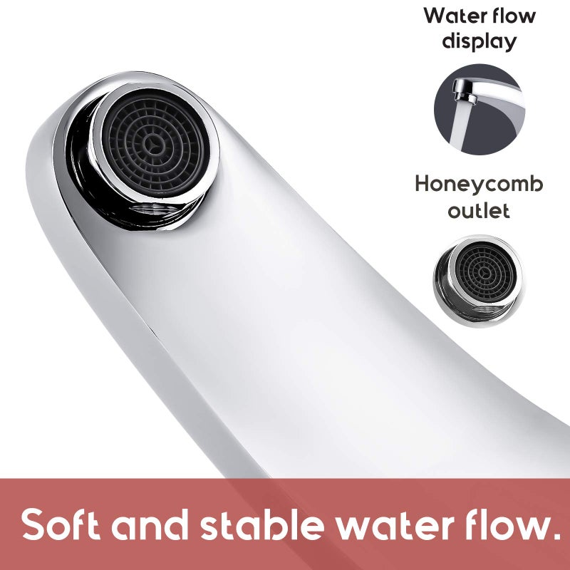 interhasa! Touchless Bathroom Faucet Chrome Automatic Bathroom Sink Faucet with Hole Cover Plate, Hands Free Bathroom Water Tap with Control Box (IT-202) - Image 5